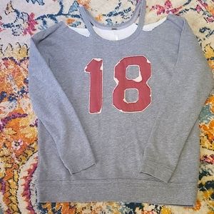 Free people off the shoulder sweatshirt